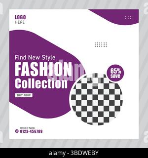 Modeschuhe Verkauf Social Media Post Stock Vektor