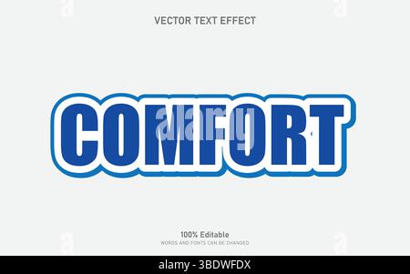 Texteffekt für Komfort Stock Vektor