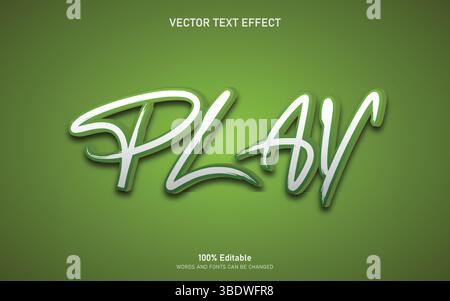 Texteffekt wiedergeben Stock Vektor