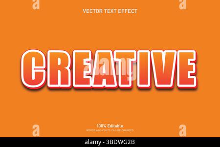 Kreativer Texteffekt Stock Vektor