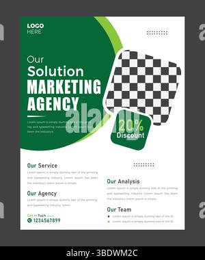 Design von Flyern für digitale Marketingagenturen Stock Vektor