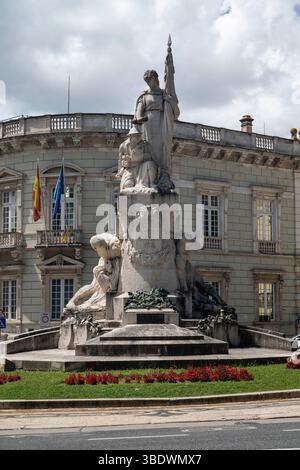 Wunderschöner Blick auf das Monument Avenida da Liberdade Stockfoto