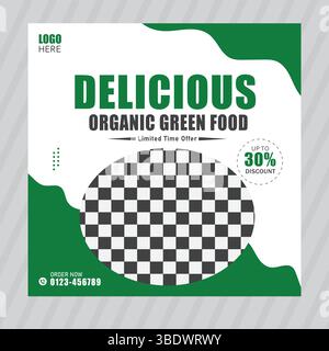 Food Social Media Post Design Stock Vektor