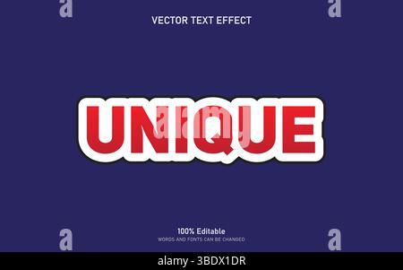 Einzigartiger Texteffekt im Zeichentrickstil Stock Vektor