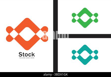 Design-Konzept mit Lagerlogo Stock Vektor