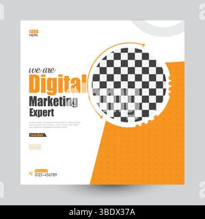 Digital Marketing Agency Social Media Post. Stock Vektor