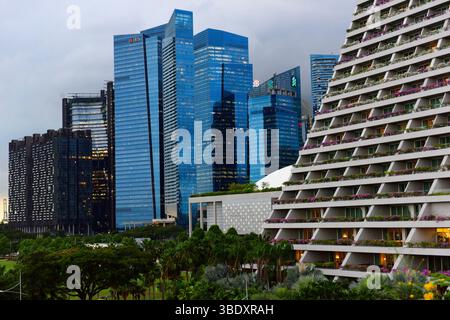 Bürogebäude in Downtown Singapur Asien. Stockfoto