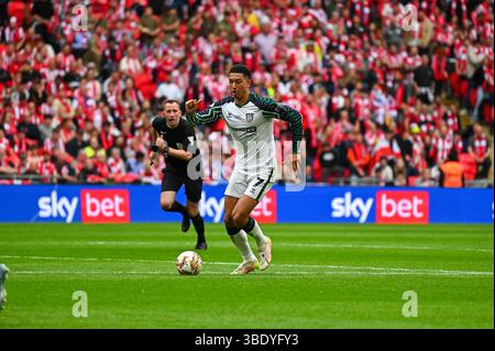Jobe Bellingham in Aktion für Sunderland AFC im Sky Bet Championship Play Off Finale gegen Sheffield United. Stockfoto