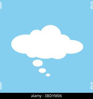 Eine Sprechblase auf blauem Hintergrund. Ein Chatfenster für Kommentare und Nachrichten. Stock Vektor