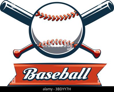 Baseballspiel-Emblem Stock Vektor