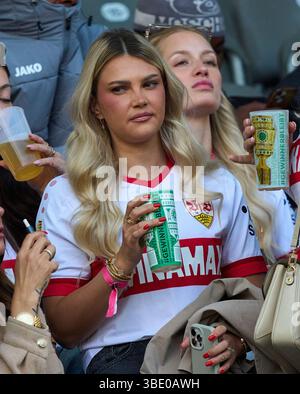 Berlin, Deutschland. Mai 2025. Beim Finale des DFB-Pokals, der Deutschen Fußball-Trophäe des Spiels zwischen VFB STUTTGART und DSC ARMINIA BIELEFELD 4-2 am 24. Mai 2025 in Berlin. Fotograf: ddp Images/STAR-Images Credit: ddp Media GmbH/Alamy Live News Stockfoto