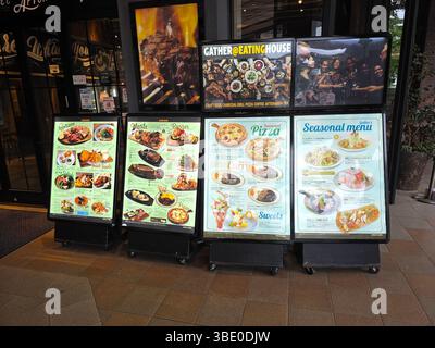 Japanisches Restaurant Menü Essen Stockfoto