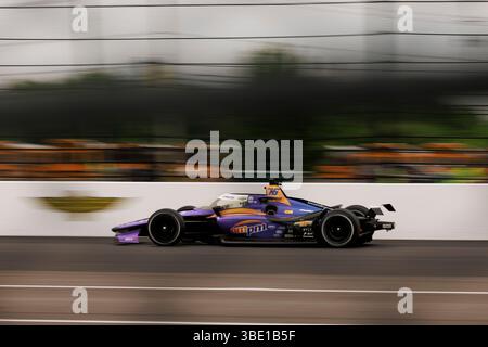 INDIANAPOLIS, INDIANA – 25. Mai: Conor Daly während der NTT IndyCar Series 109. Rennstrecke des Indianapolis 500 auf dem Indianapolis Motor Speedway am 25. Mai 2025 in Indianapolis, Indiana. (Foto: Jeremy Hogan/The Bloomingtonian) Stockfoto