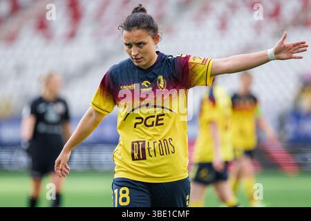 Lodz, Polen. Mai 2025. Zuzanna Radochonska aus Pogon wurde im Finale des Polnischen Pokalpokals 2025 zwischen KKS Czarni Antrans Sosnowiec und Pogon Szczecin im Wladyslaw Krol Municipal Stadium gesehen. Endstand; KKS Czarni Antrans Sosnowiec 1:1 (Elfmeter 4:3) Pogon Szczecin. Quelle: SOPA Images Limited/Alamy Live News Stockfoto