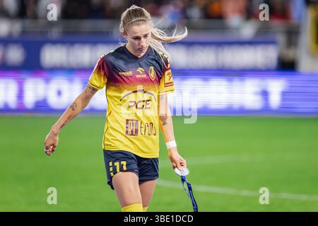 Lodz, Polen. Mai 2025. Natalia Oleszkiewicz aus Pogon wurde im Finale des Polnischen Pokalpokals 2025 zwischen KKS Czarni Antrans Sosnowiec und Pogon Szczecin im Wladyslaw Krol Municipal Stadium gesehen. Endstand; KKS Czarni Antrans Sosnowiec 1:1 (Elfmeter 4:3) Pogon Szczecin. (Foto: Mikolaj Barbanell/SOPA Images/SIPA USA) Credit: SIPA USA/Alamy Live News Stockfoto