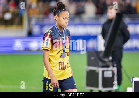 Lodz, Polen. Mai 2025. Jaylen CRIM von Pogon wurde im Finale des Polnischen Pokalpokals 2025 zwischen KKS Czarni Antrans Sosnowiec und Pogon Szczecin im Wladyslaw Krol Municipal Stadium gesehen. Endstand; KKS Czarni Antrans Sosnowiec 1:1 (Elfmeter 4:3) Pogon Szczecin. (Foto: Mikolaj Barbanell/SOPA Images/SIPA USA) Credit: SIPA USA/Alamy Live News Stockfoto