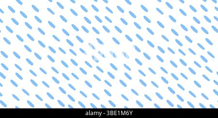 Einfaches Regenmuster. Blaue Wasserleitung und Flüssigkeitstropfen. Kleiner Strichhintergrund. Regnerische Herbststruktur. Vektorabbildung Stock Vektor