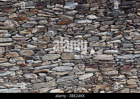 Rohsteinwand Textur HD-Hintergrundmaterial, fotografiert in Pinhão - Portugal Stockfoto