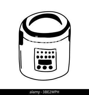 Handgezeichnete Vektorskizze von Multicooker Stock Vektor