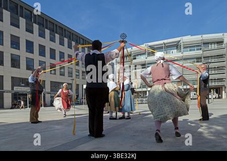 Traditionelle Lieder und Tänze. La Garriga Lengadociana. Festum Gesamt. Montpellier, Occitanie, Frankreich Stockfoto