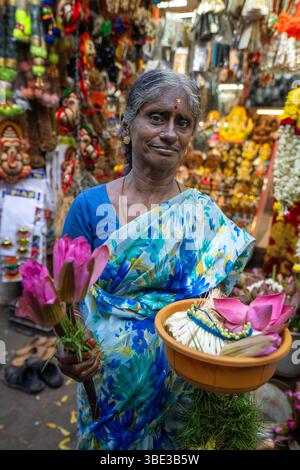Indien, Pondichery, french Quarter Stockfoto