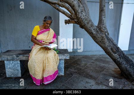 Indien, Pondichery, french Quarter Stockfoto