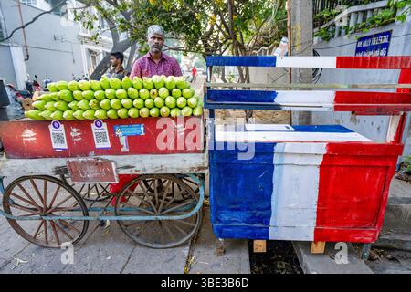 Indien, Pondichery, french Quarter Stockfoto