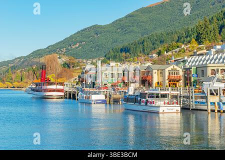 Neuseeland, Südinsel, Region Otago, Blick auf Queenstown und den See Wakatipu, Queenstown Stockfoto