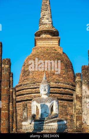 Thailand, Provinz Sukhothai, historischer Park Sukhothai, UNESCO-Weltkulturerbe, Wat Sa Sri (oder Wat Sa Si) Stockfoto