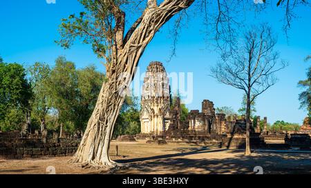 Thailand, Provinz Sukhothai, historischer Park Sukhothai, UNESCO-Weltkulturerbe, Wat Phra Phai Luang Stockfoto