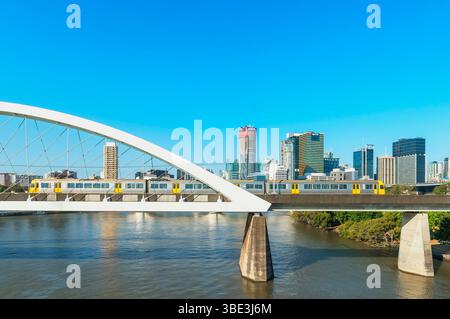 Australien, Queensland, Brisbane, Blick auf den Central Business District (CBD) Stockfoto