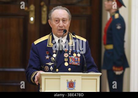 Sankt Petersburg, Russland. Mai 2025. Wassili Wolobujew, während der Zeremonie der Verleihung von Insignien an Personen, die den Titel Ehrenbürger von St. Petersburg im Mariinski-Palast verliehen haben. Quelle: ZUMA Press, Inc./Alamy Live News Stockfoto