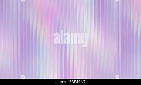 Gerippter Hintergrund aus Glas mit weichem violettem und pastellfarbenem Farbverlauf. Abstrakte Farbmetallfolie. Hologramm-Regenbogeneffekt und glänzende Textur mit Stock Vektor