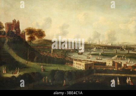 Jan Griffier I (ca. 1652-1718) - London und die Themse von One Tree Hill, Greenwich Park Stockfoto