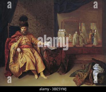 Johann Rudolf Schmid von Schwarzenhorn 1651. Stockfoto