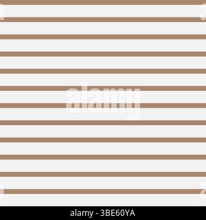 Horizontale beige und weiße Streifen nahtloses Muster Textur Hintergrund Stock Vektor