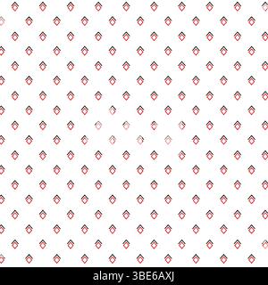 Sich wiederholende geometrische Muster, weißer Hintergrund, rote und schwarze Diamantformen Stock Vektor