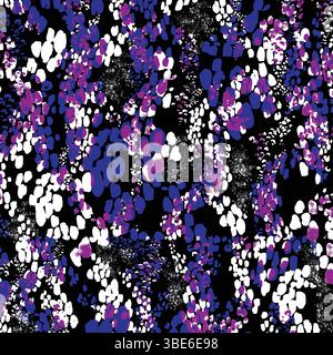 Abstraktes, violettes und blaues Tiermuster Stock Vektor