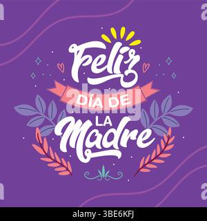 Happy Mothers Day Schild. Vektor Stock Vektor