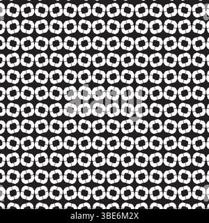 Abstraktes geometrisches Muster nahtloses schwarz-weißes Textildesign Stock Vektor