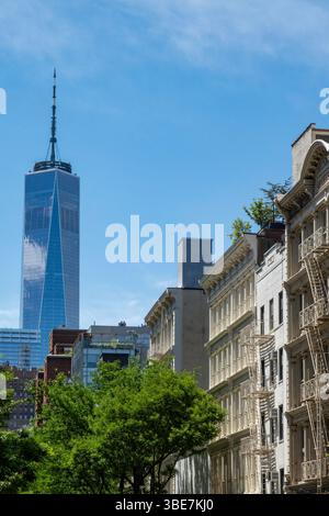 Der historische Stadtteil Soho beherbergt viele gusseiserne Fassadengebäude, 2025, New York City, USA Stockfoto