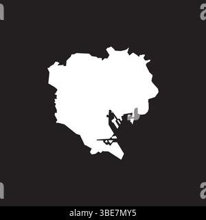 Tokio Map Element Symbol Illustration Design Stock Vektor