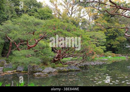 Heian-Schrein, Shinto-Schrein und Landschaftsgärten in Okazaki Nishitennocho, Sakyo Ward, Kyoto, Japan Stockfoto