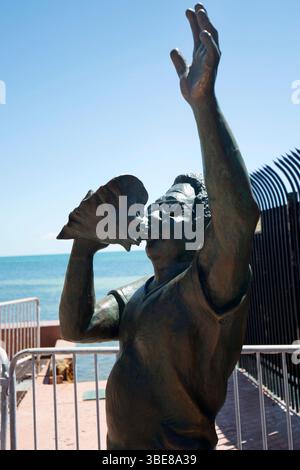 Key West, USA - 15. September 2023: Statue des Bischofs Albert Kee in Key West, Florida, USA Stockfoto