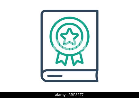 Symbol „Richtlinie“. Liniensymbolstil. Symbol zum Branding. Vektorillustration für Geschäftselemente Stock Vektor