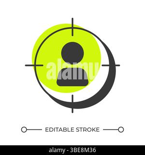 Symbol für Offset-Schattenlinie des Zielkunden Stock Vektor