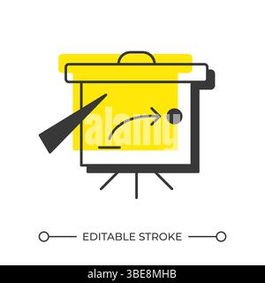 Symbol für Strategie-Offset-Schattenlinie Stock Vektor