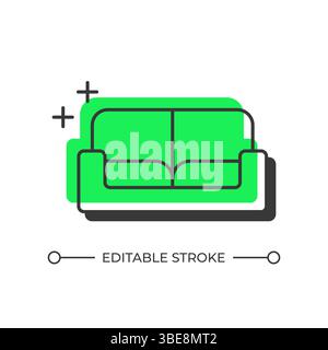 Symbol für versetzte Schattenlinie des Sofas Stock Vektor