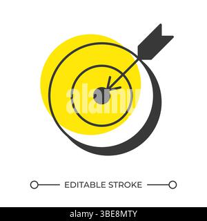 Symbol für Ziel-Offset-Schattenlinie Stock Vektor