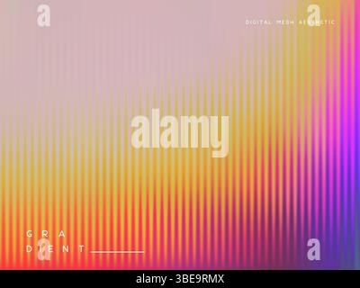 3D-Glasmorphisverlauf mit irisierenden Farben. Stock Vektor